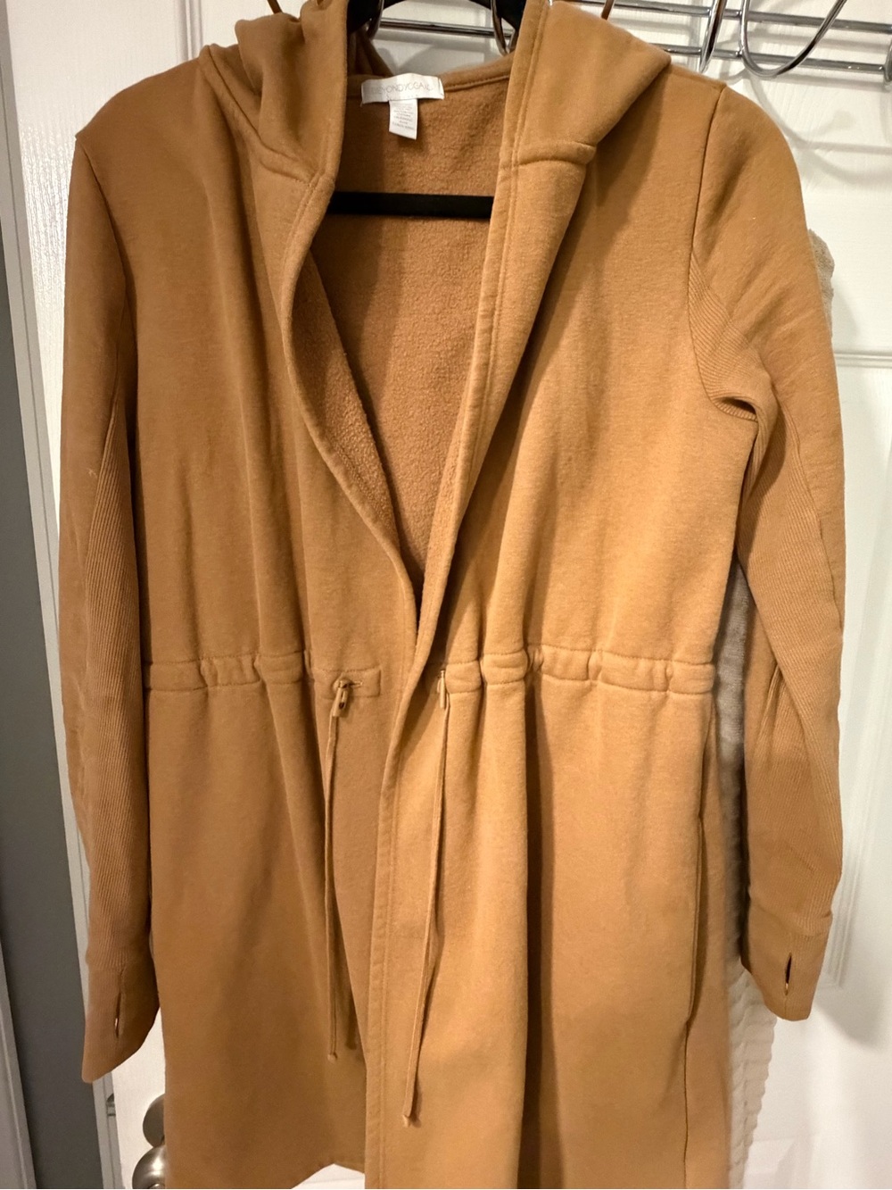 Beyond Yoga Camel Hooded Drawstring Sweatshirt
